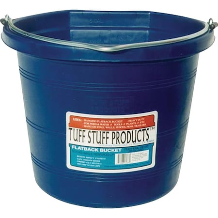 Tuff Stuff Products 5 Gal. Blue Poly Flat Back Bucket KMC-FB100BL